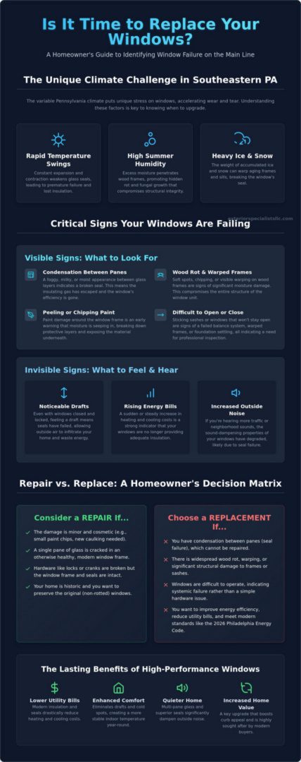 10 Critical Signs You Need New Windows on the Main Line: A 2026 Homeowner’s Guide