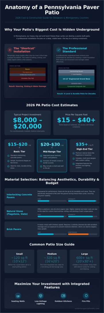 Cost to Build a Paver Patio in PA: 2026 Pricing & Hardscape Guide