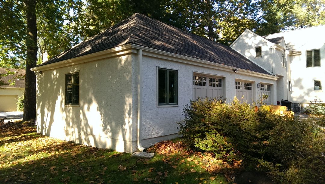 Garage addition in Bryn Mawr, PA